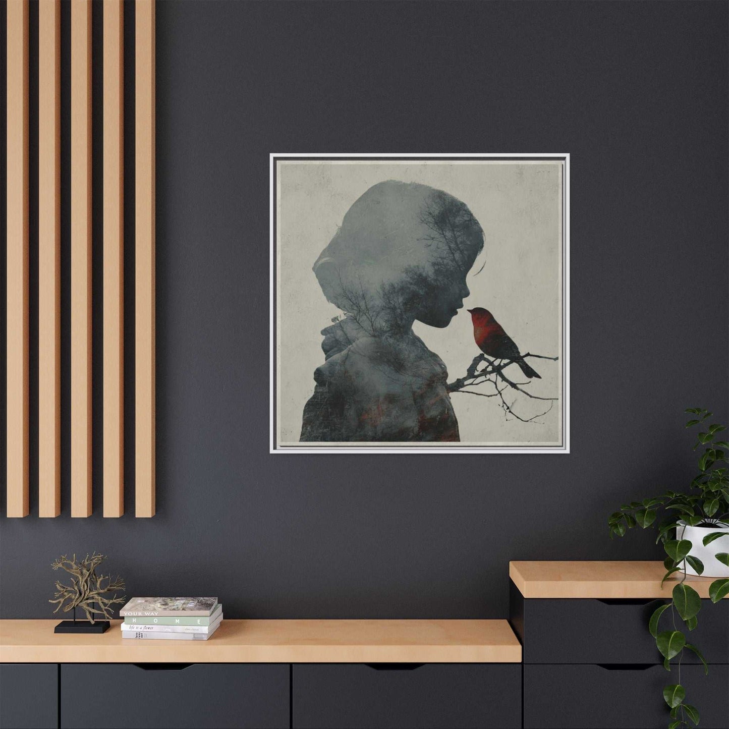 Child And Bird Silhouette