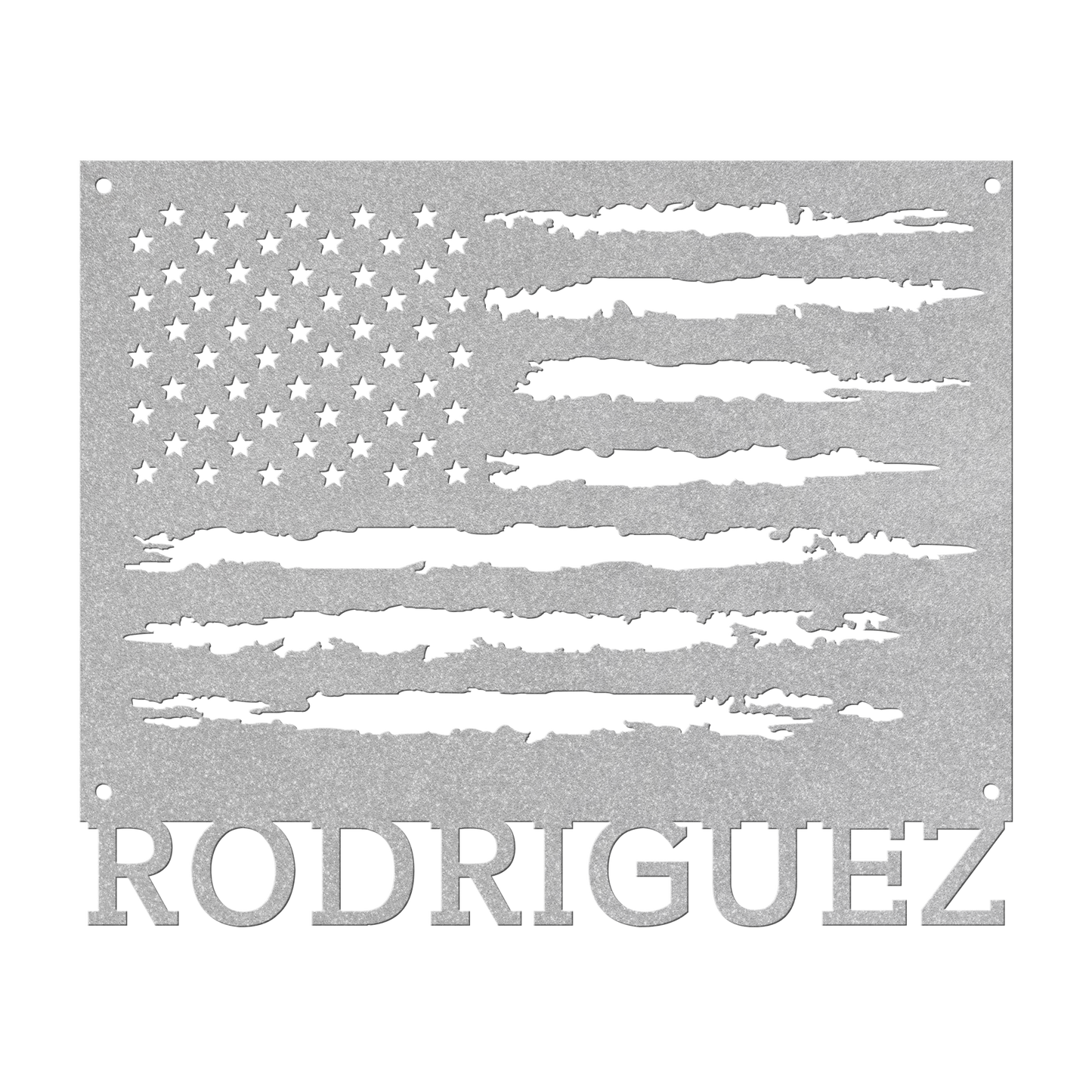 Personalized American Flag Metal Sign