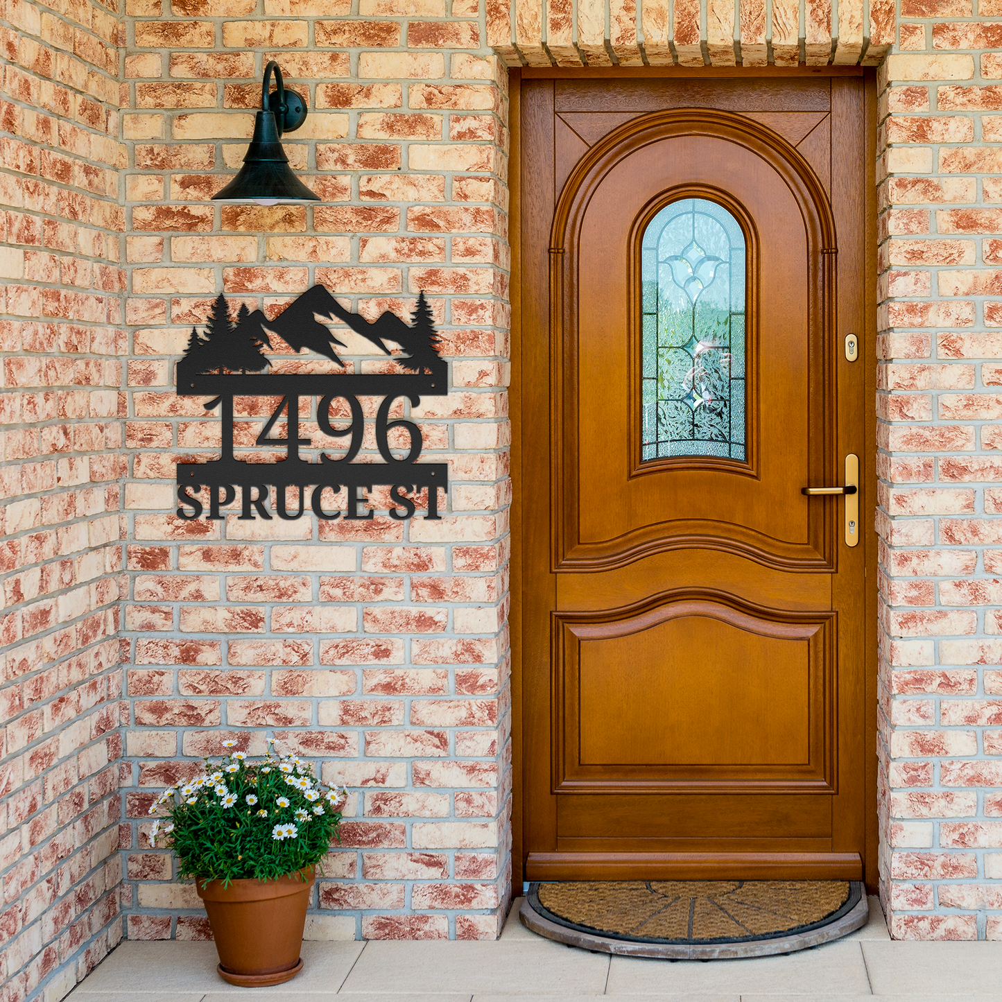 Custom Metal House Number Sign