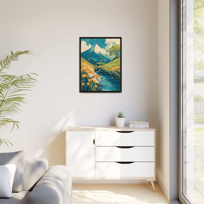 Mt Fuji Painted Style Canvas Wall Art