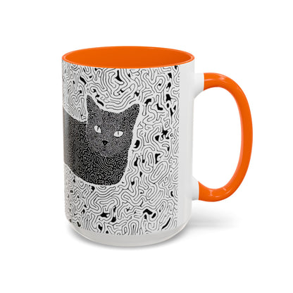 Black Cat Minimalist Coffee Mug