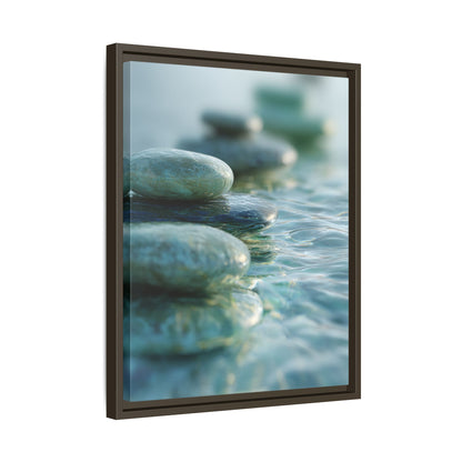 Stone Framed Canvas Wall Art- Zen Wall Decor