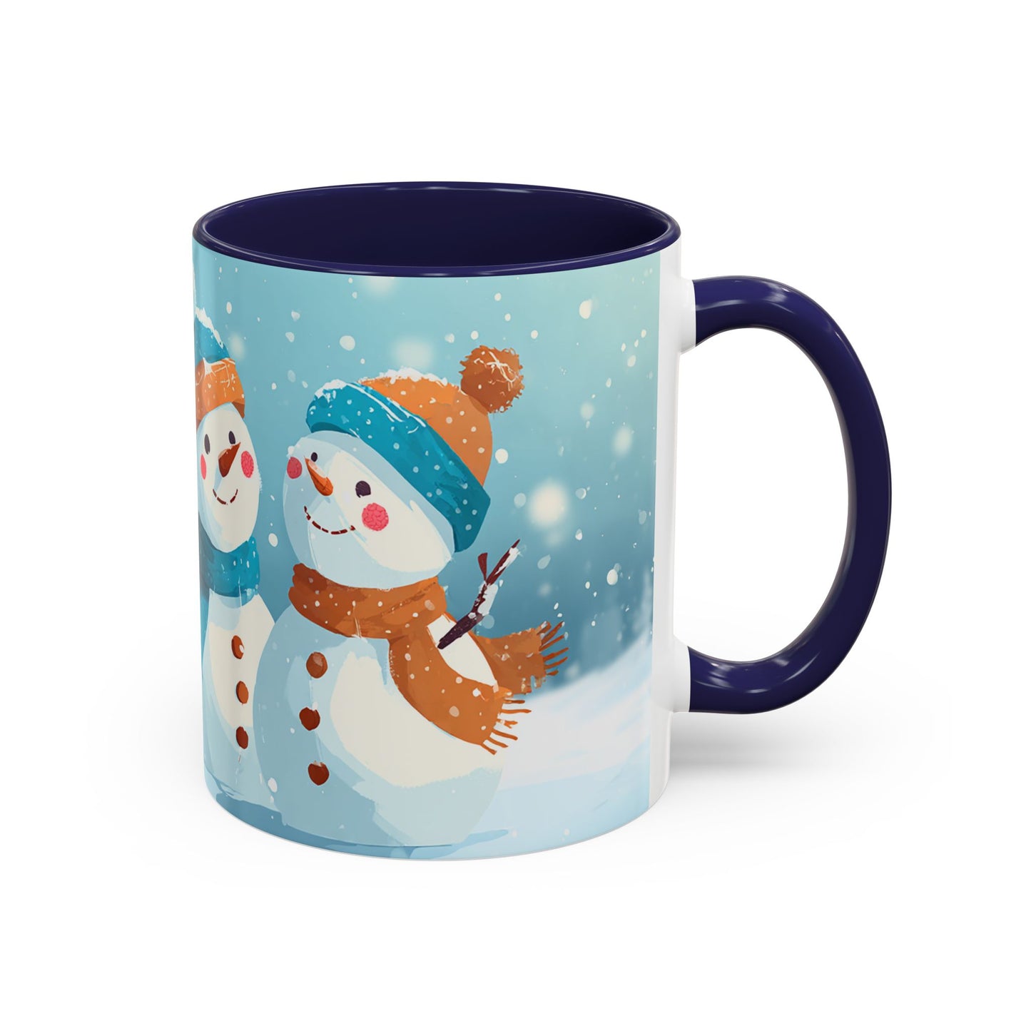 Winter Snowman Accent Coffee Ceramic Mug