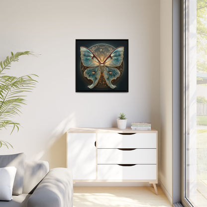 Luna Moth Square Framed Canvas Wall Art