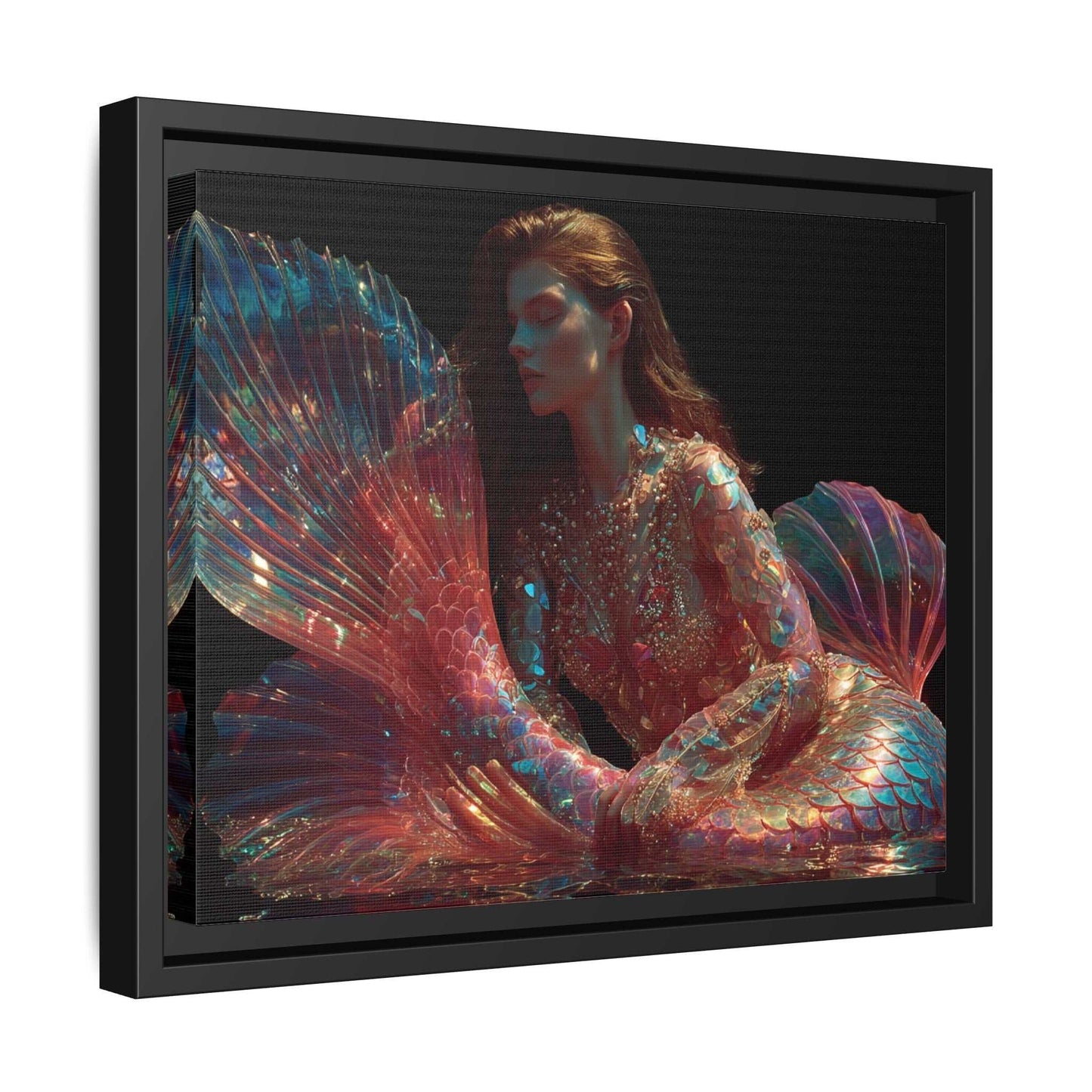 Mermaid Framed Canvas Wall Art