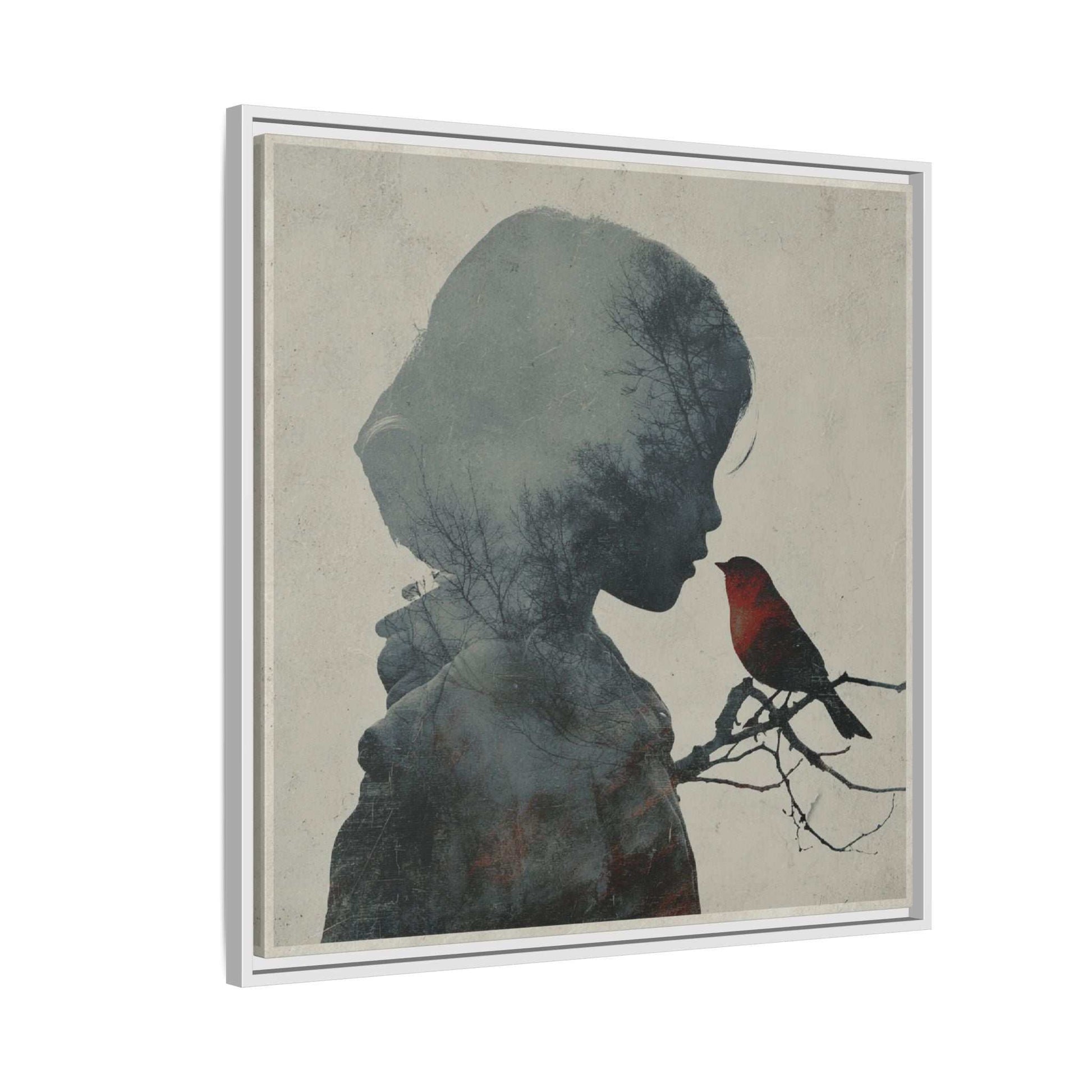 Child And Bird Silhouette