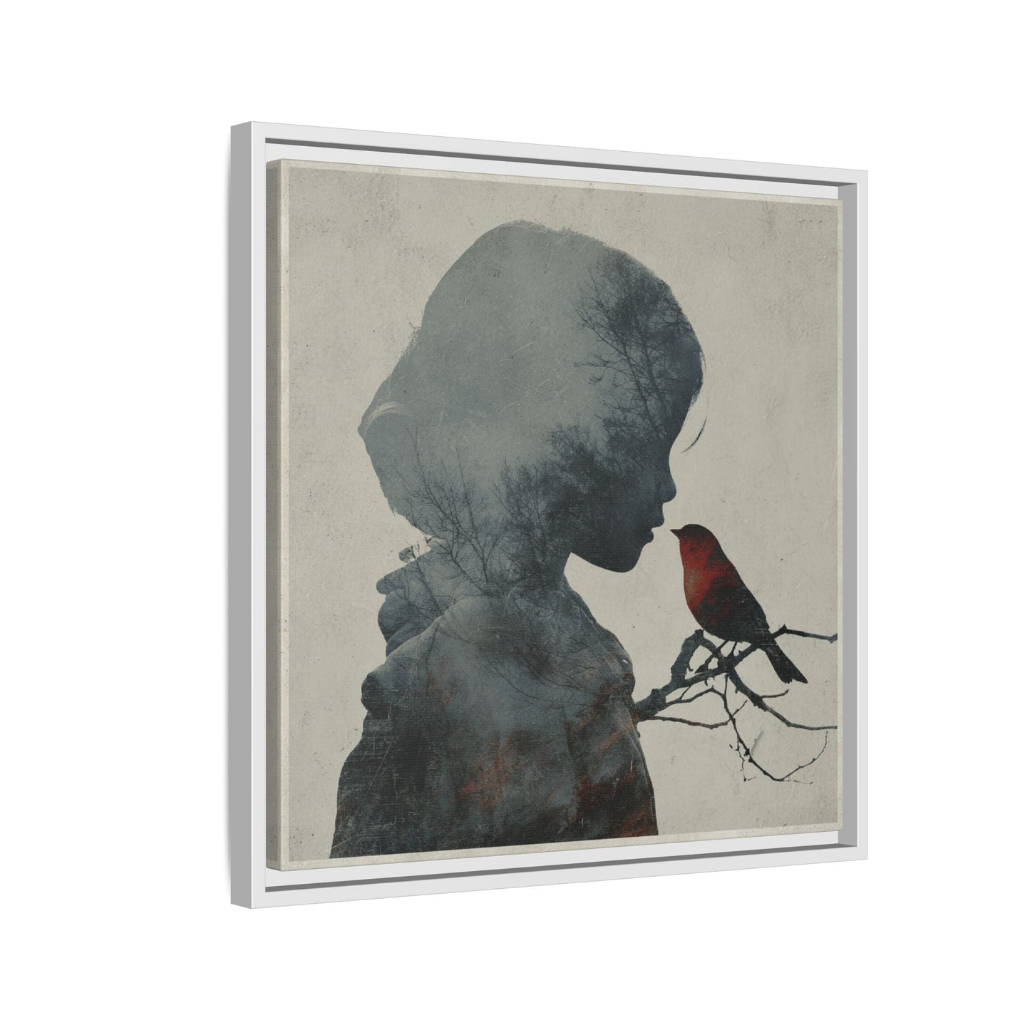 Child And Bird Silhouette