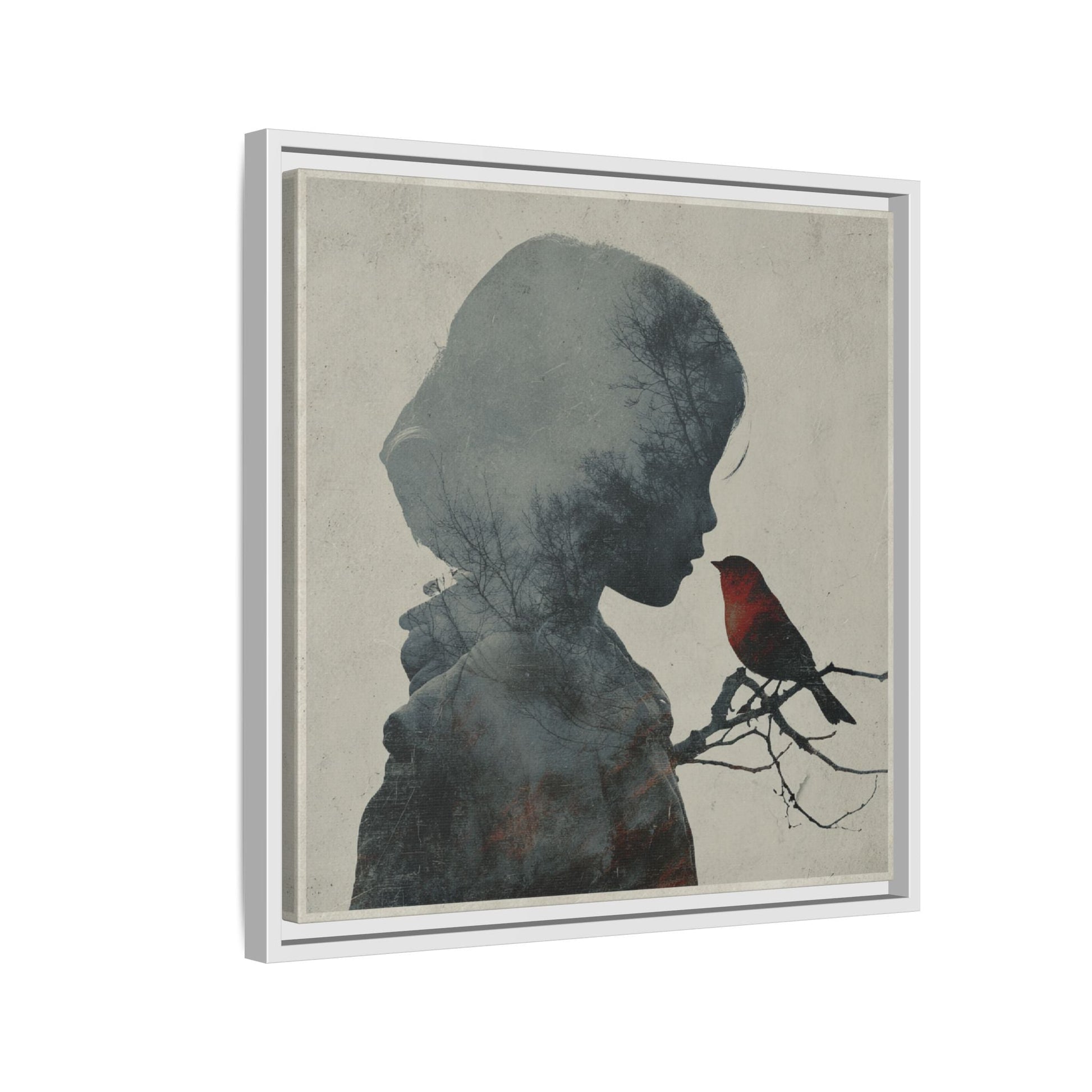 Child And Bird Silhouette