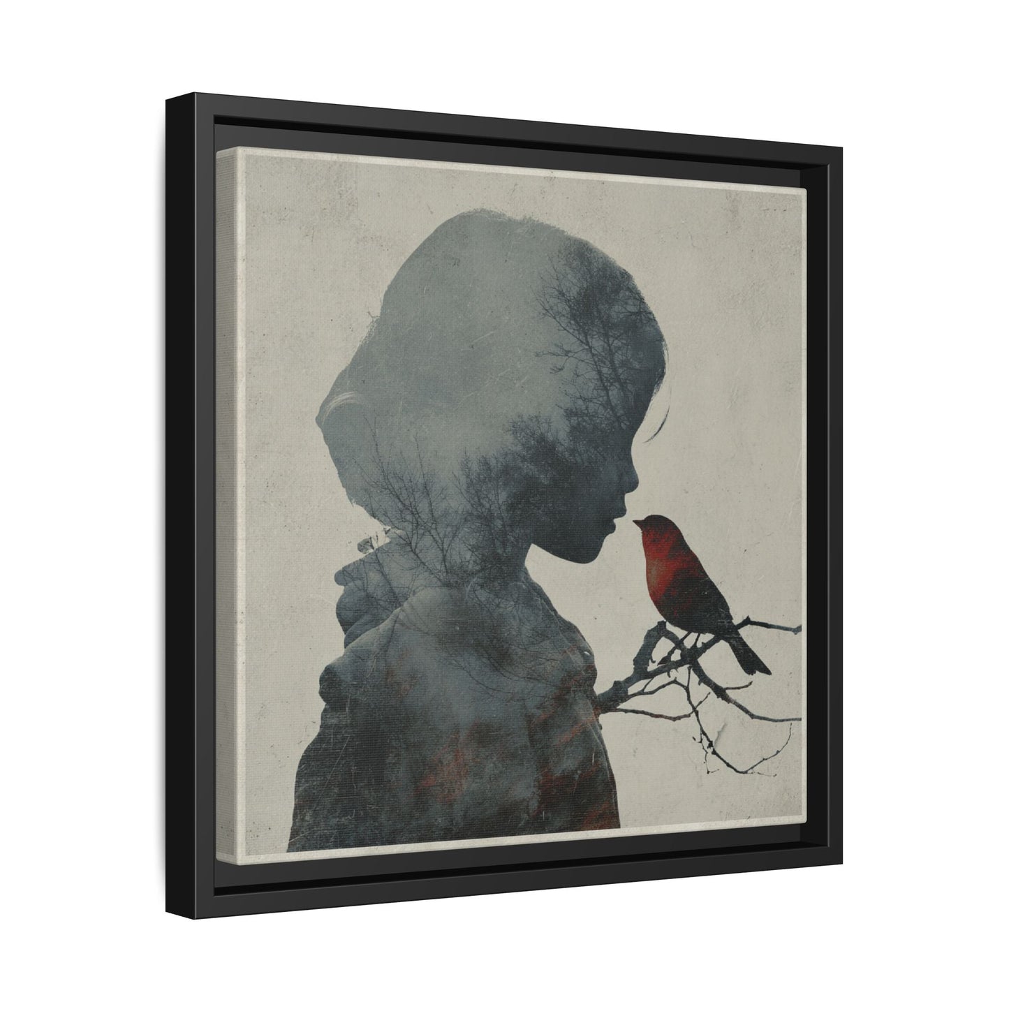 Child And Bird Silhouette