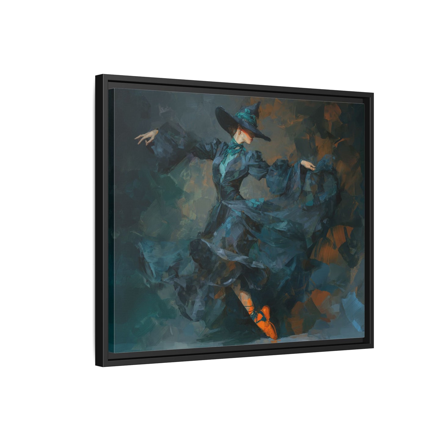 Dancing Witch Framed Canvas Wall Art