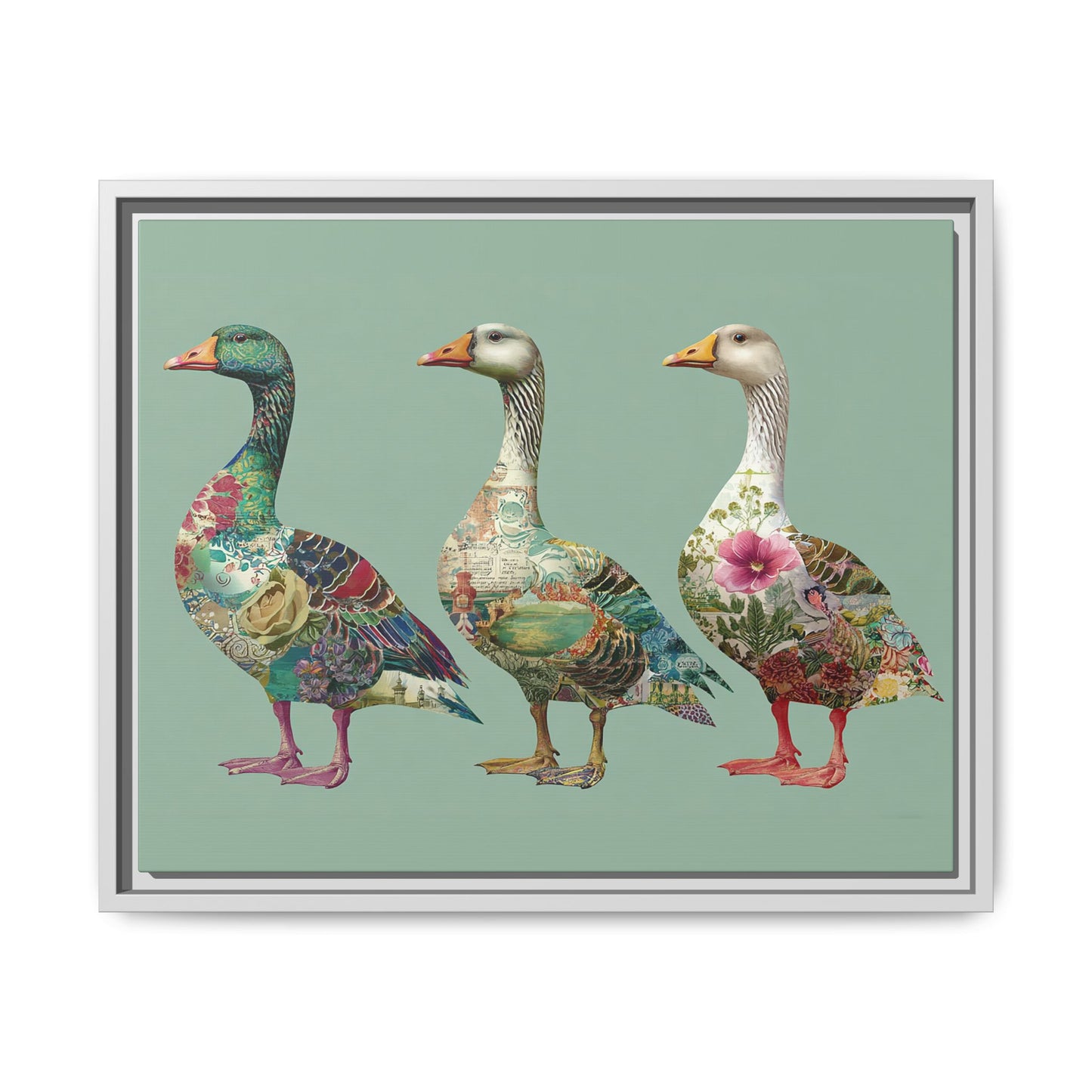 Dopamine Goose Framed Canvas Wall Art