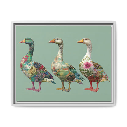 Dopamine Goose Framed Canvas Wall Art