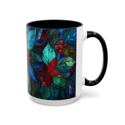 Christmas Poinsettia Floral Coffee Ceramic Mug
