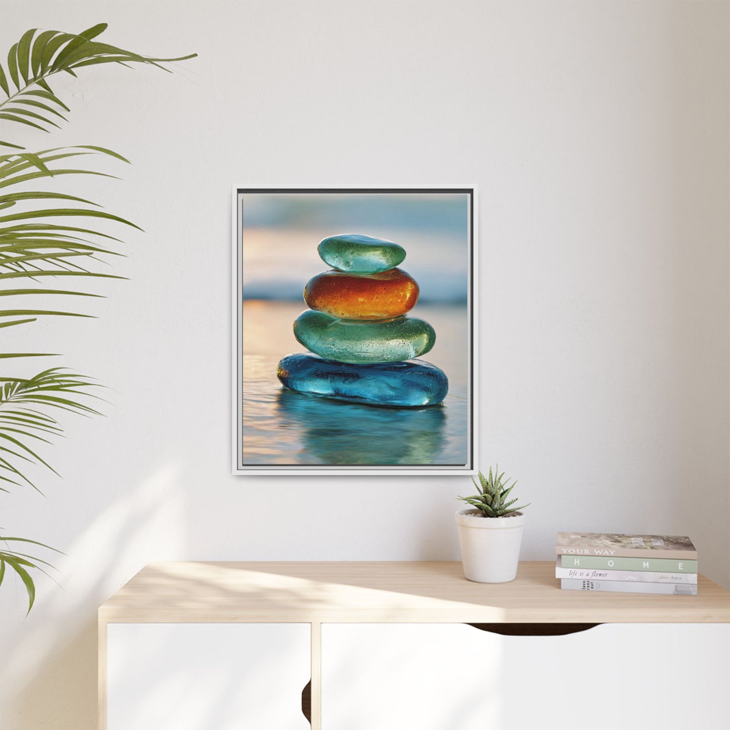 Stone Framed Canvas Wall Art