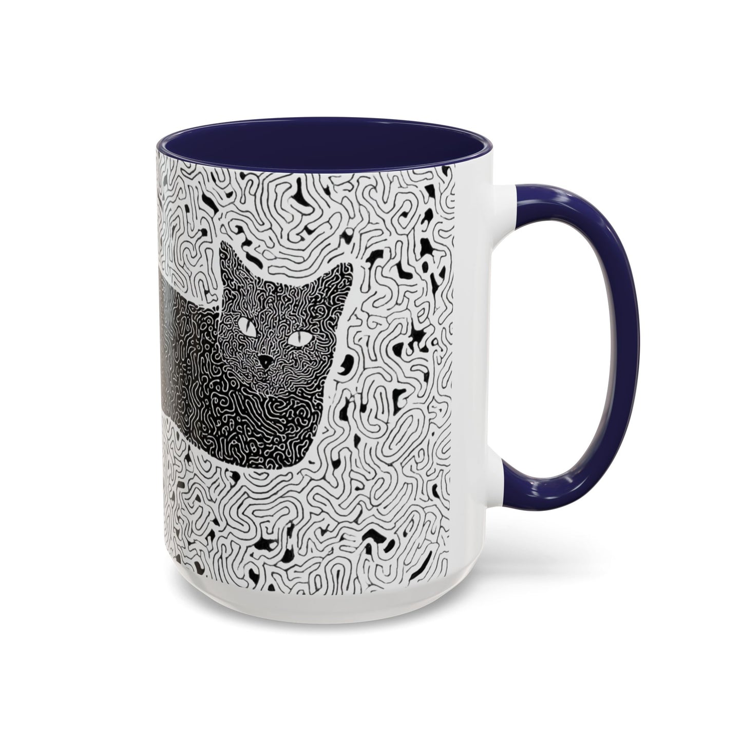 Black Cat Minimalist Coffee Mug