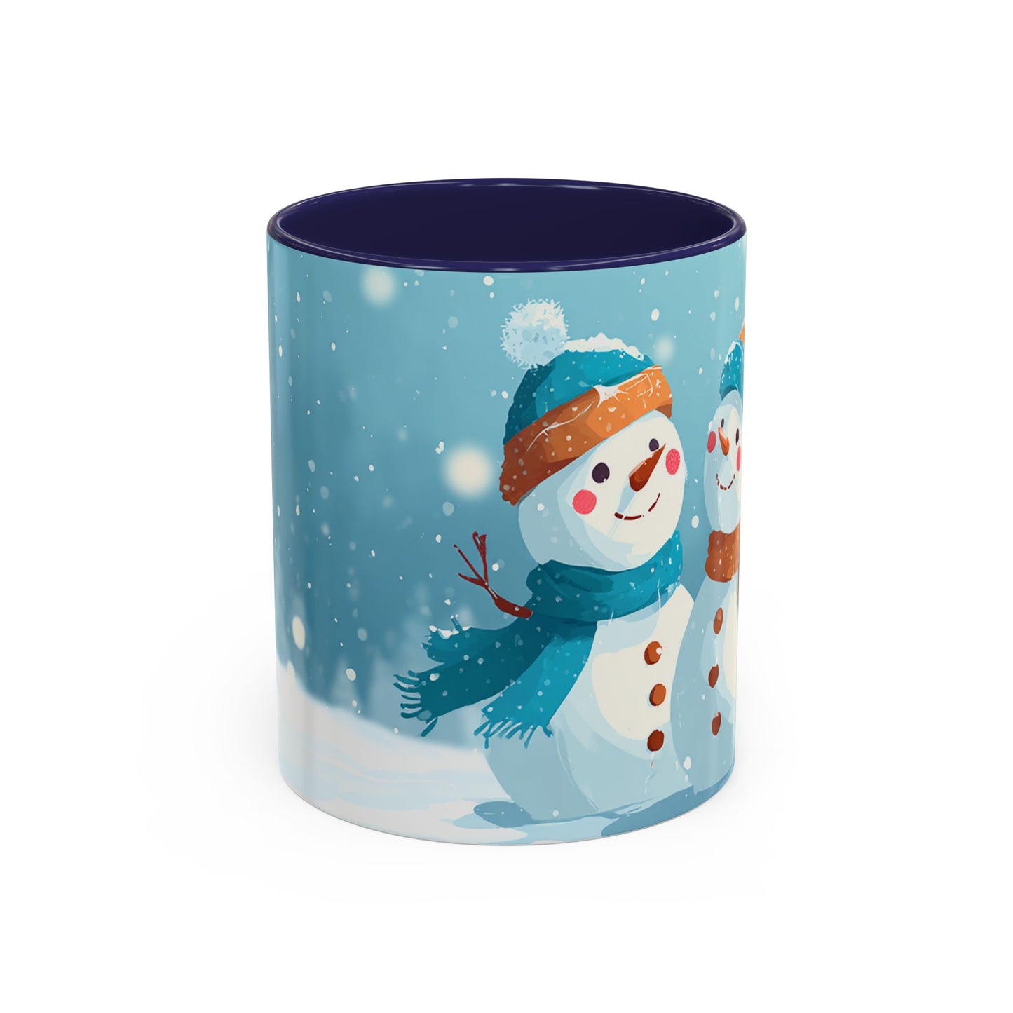 Winter Snowman Accent Coffee Ceramic Mug