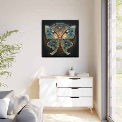 Luna Moth Square Framed Canvas Wall Art