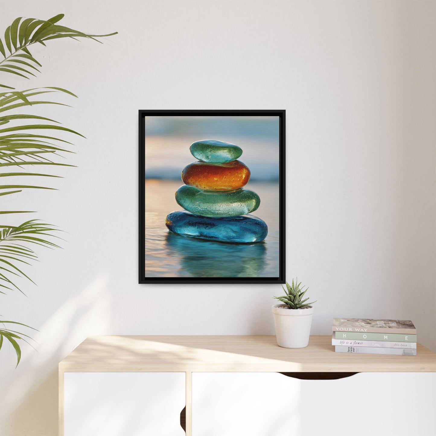 Stone Framed Canvas Wall Art