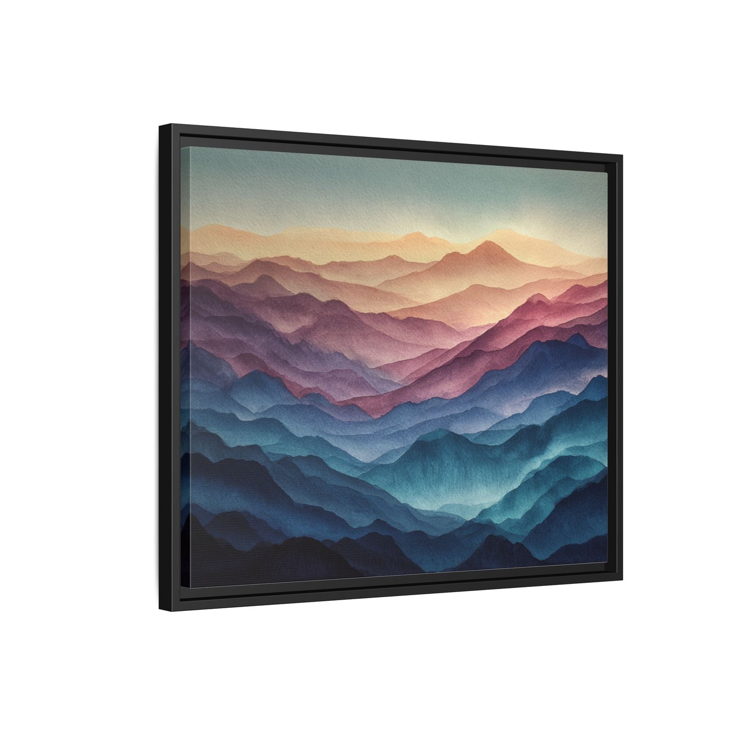 Abstract Mountains Framed Canvas Wall Art