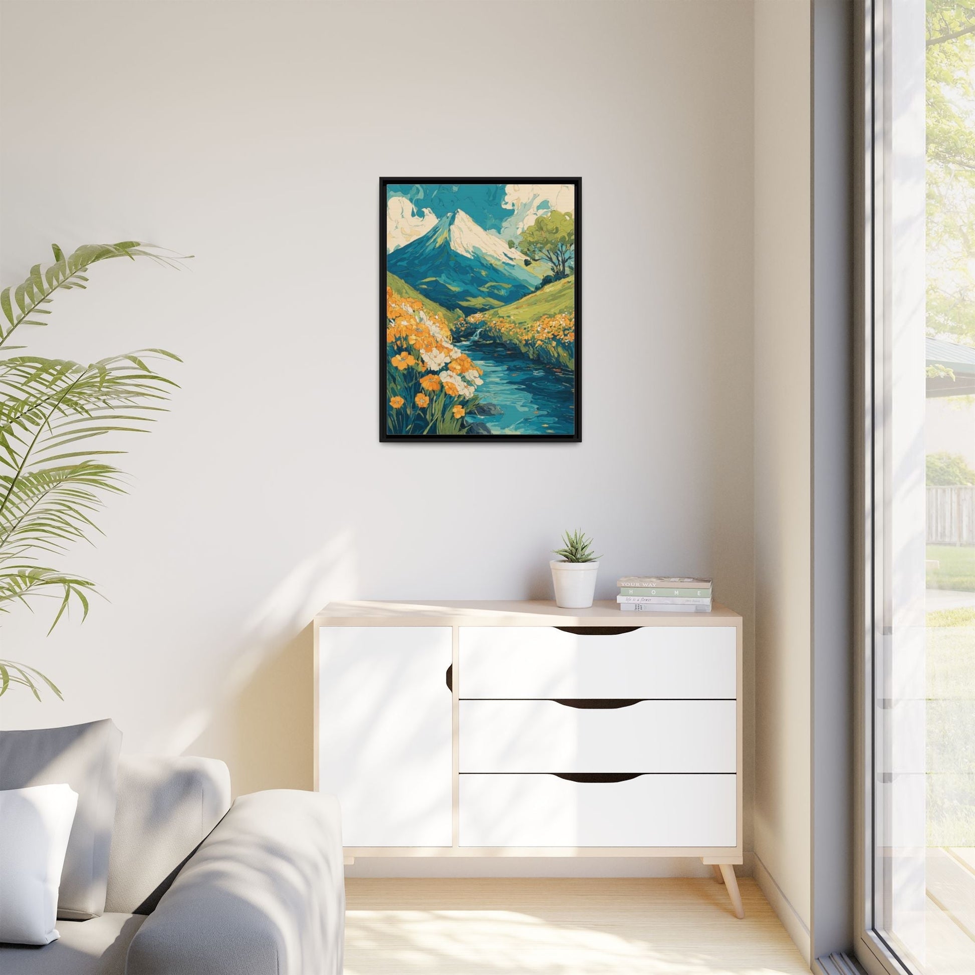 Mt Fuji Painted Style Canvas Wall Art