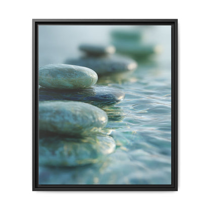 Stone Framed Canvas Wall Art- Zen Wall Decor