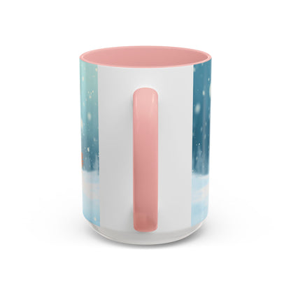 Winter Snowman Accent Coffee Ceramic Mug