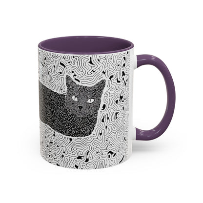 Black Cat Minimalist Coffee Mug