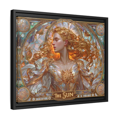 The Sun Woman Framed Canvas Wall Art