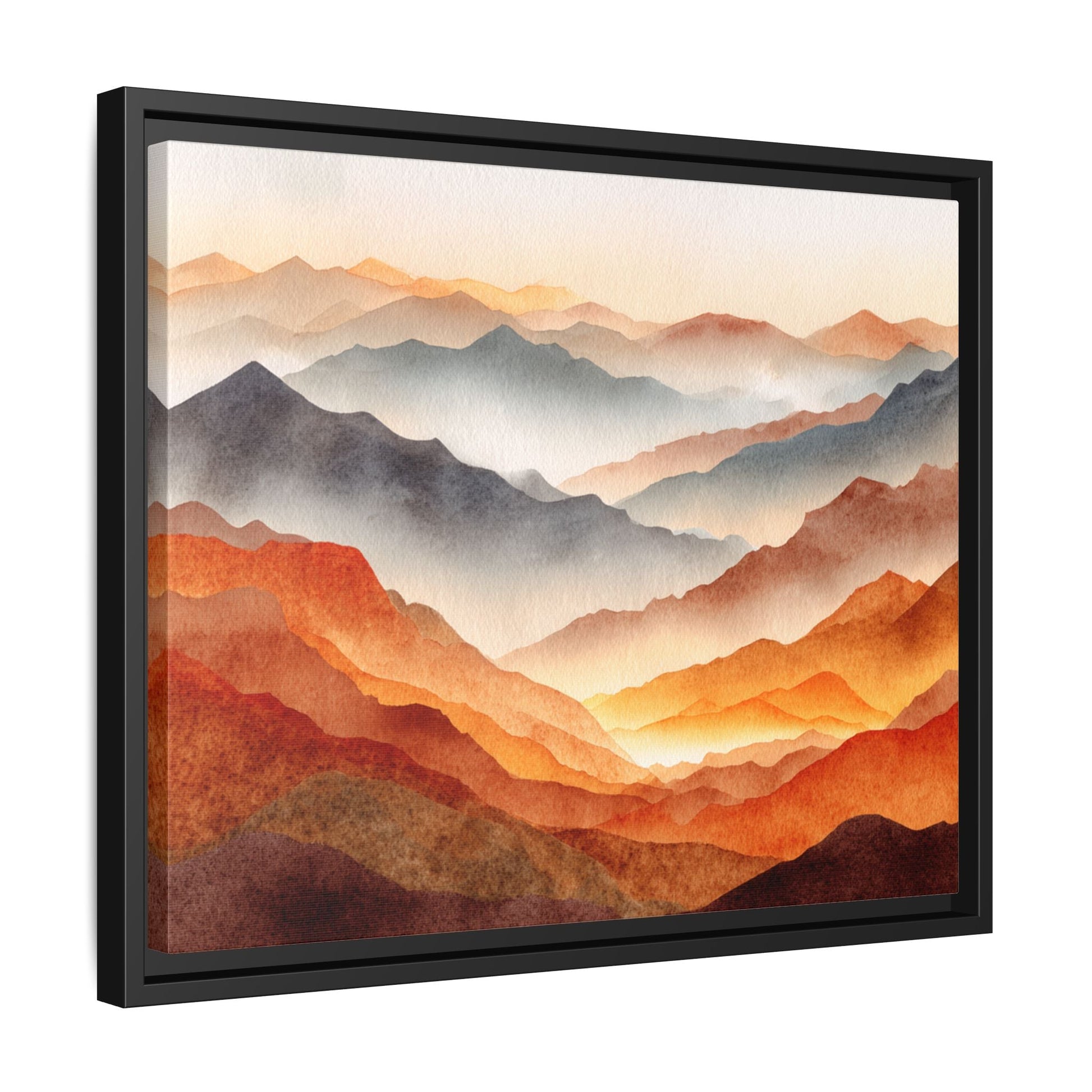 Abstract Mountains Framed Canvas Wall Art