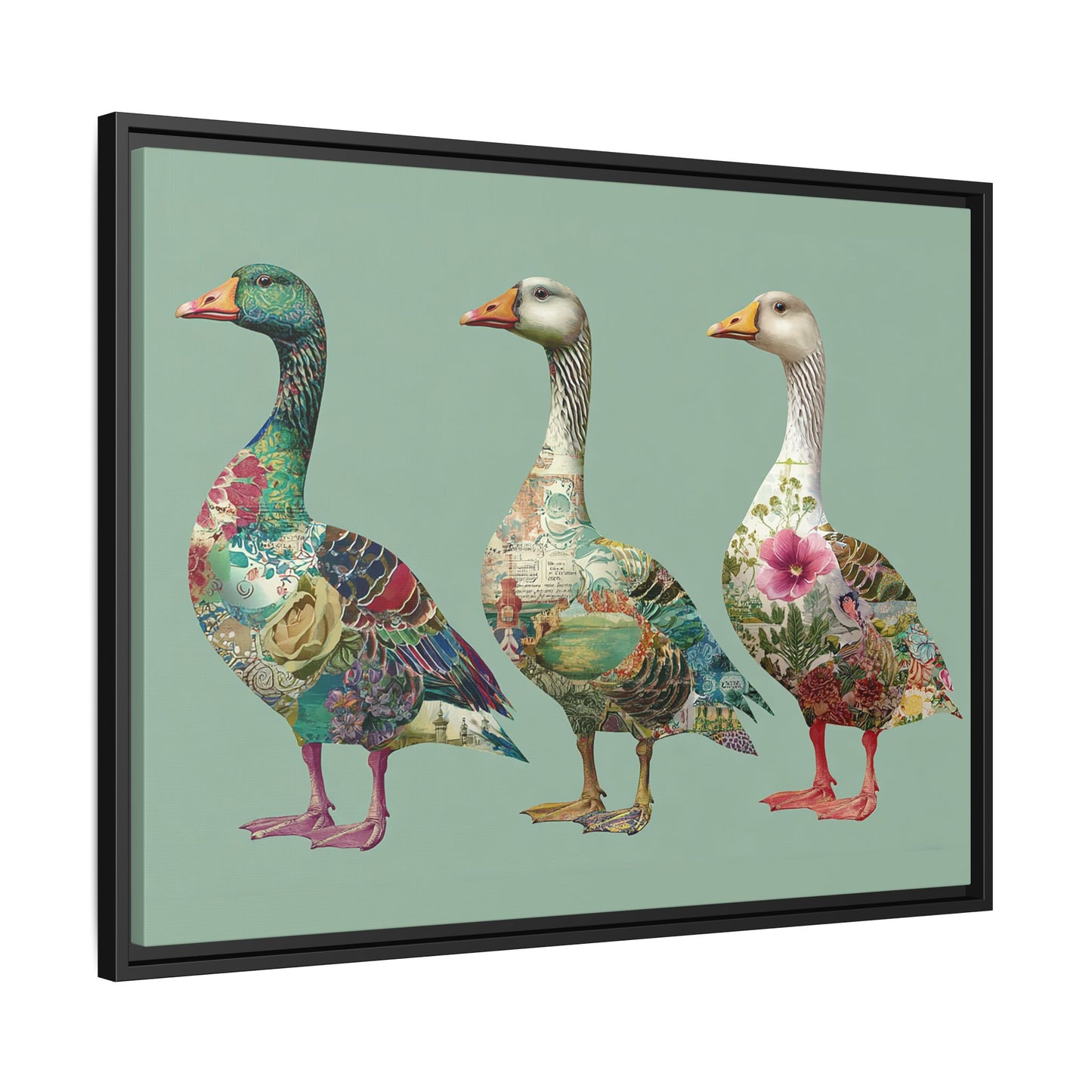 Dopamine Goose Framed Canvas Wall Art