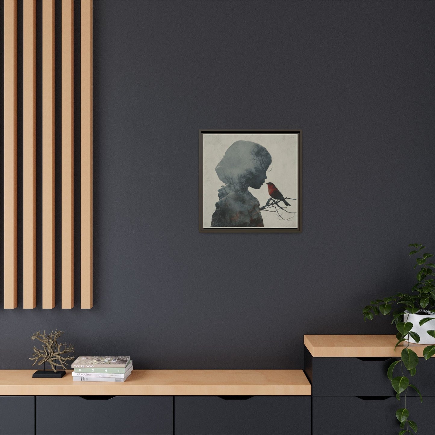 Child And Bird Silhouette