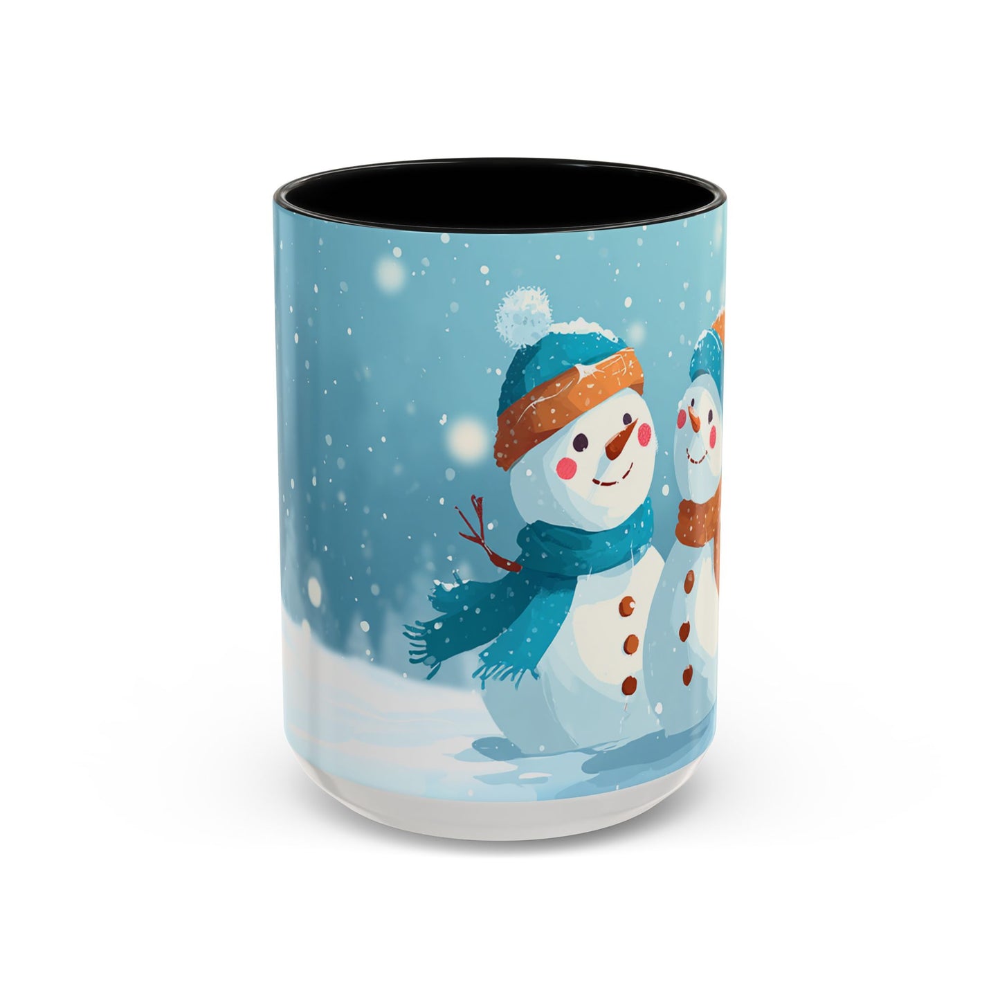 Winter Snowman Accent Coffee Ceramic Mug