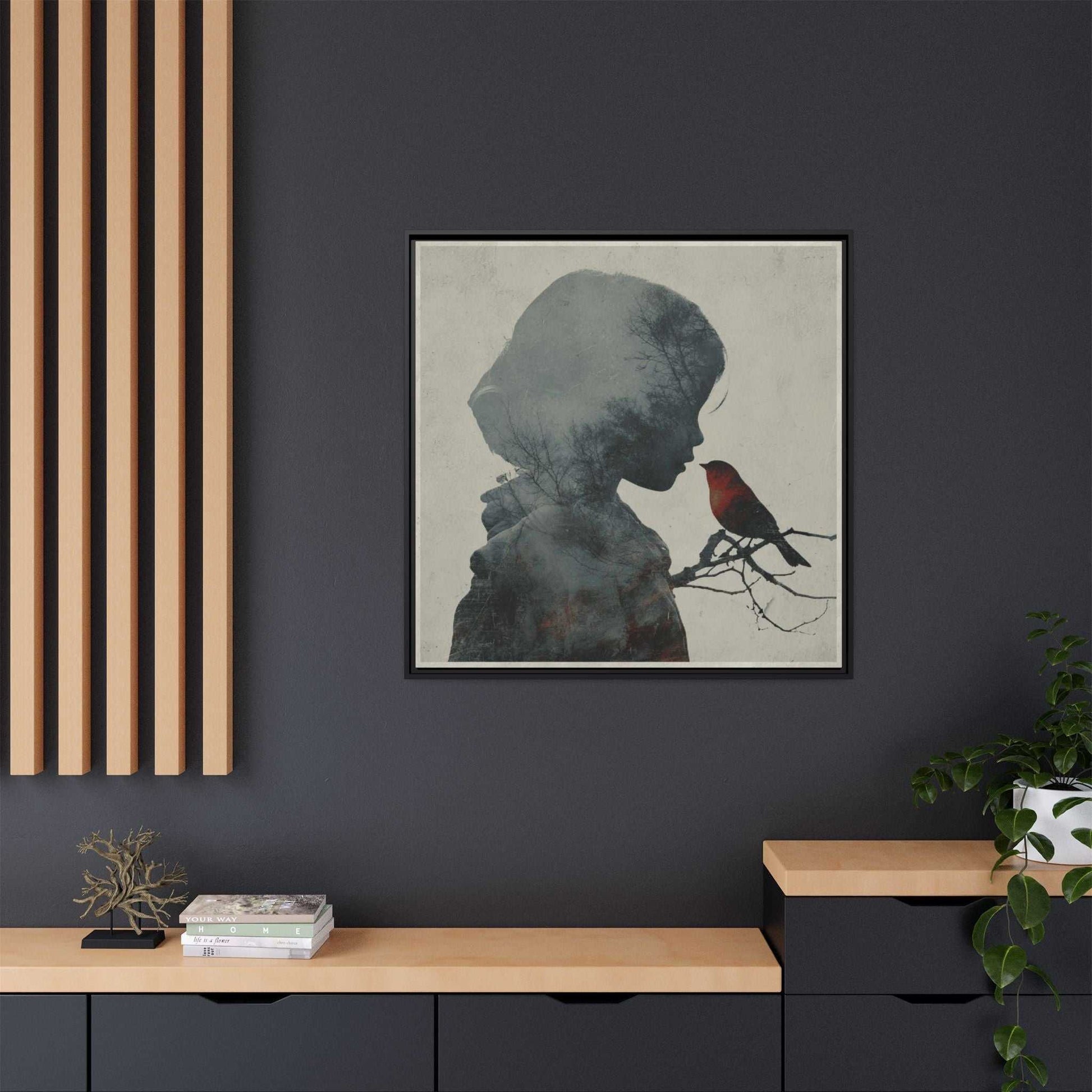 Child And Bird Silhouette