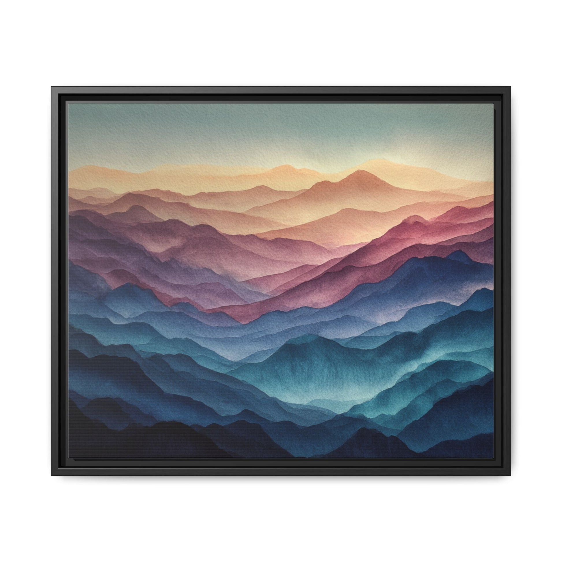 Abstract Mountains Framed Canvas Wall Art