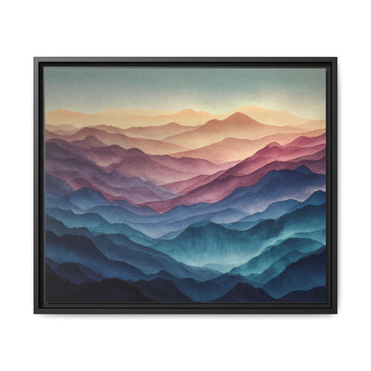 Abstract Mountains Framed Canvas Wall Art