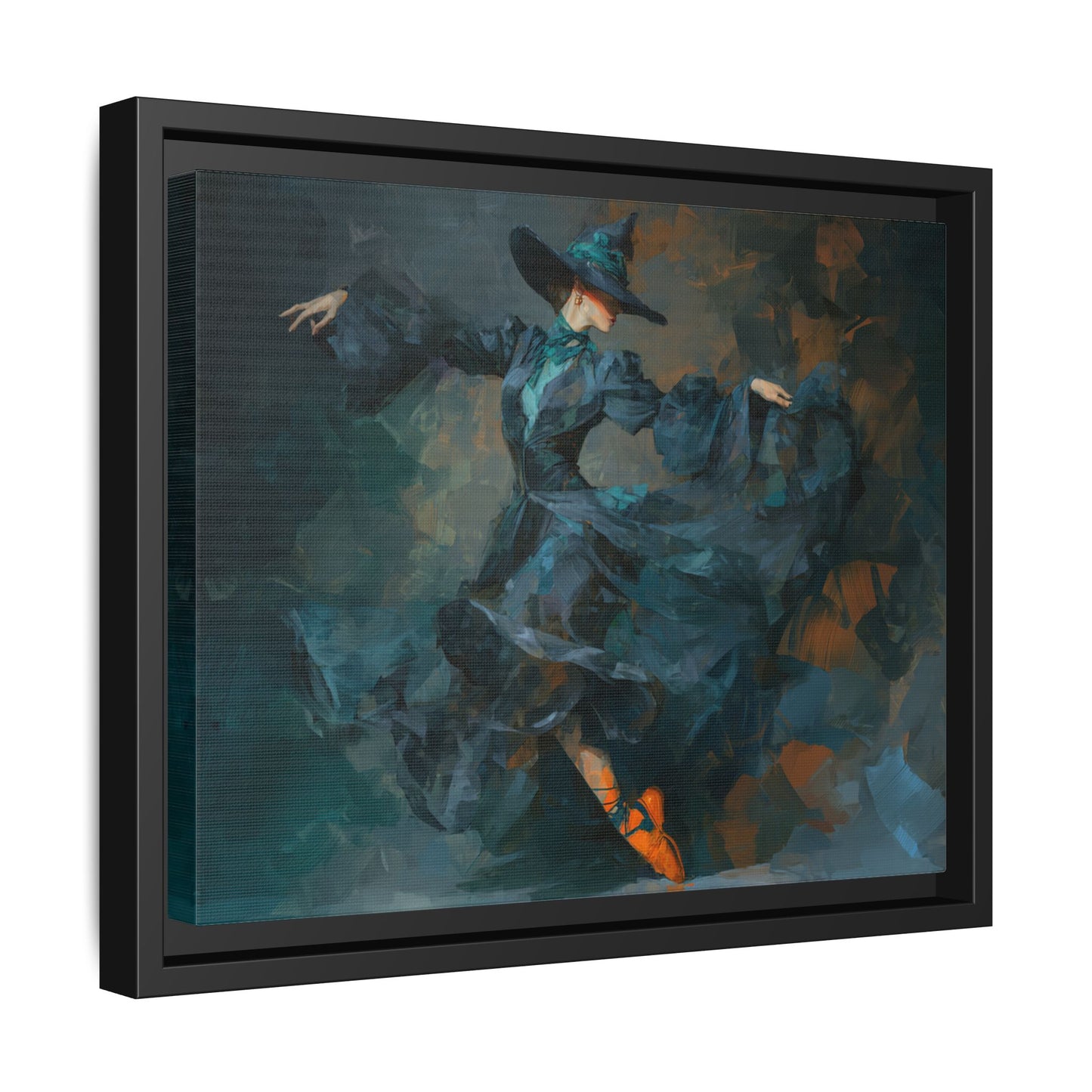 Dancing Witch Framed Canvas Wall Art
