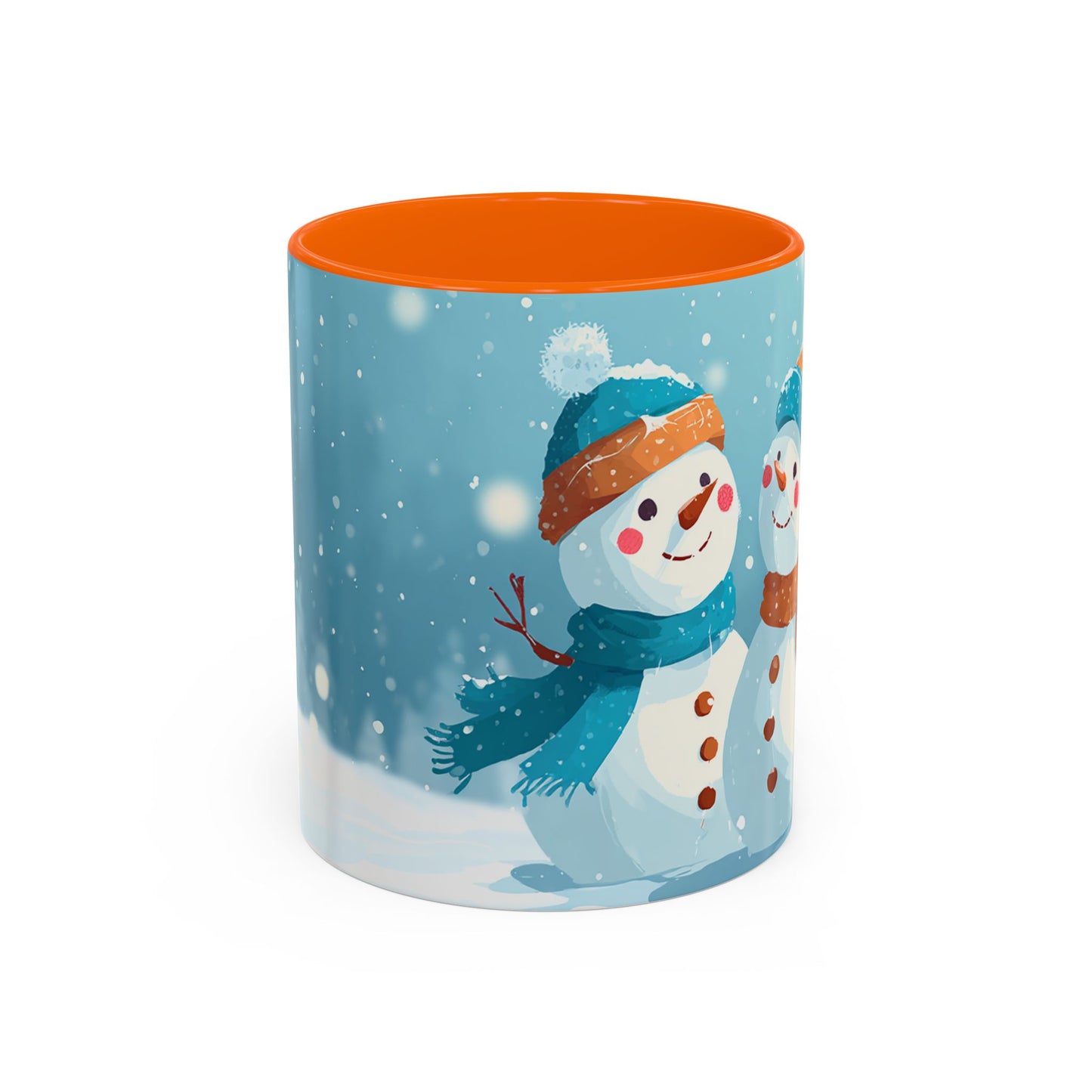 Winter Snowman Accent Coffee Ceramic Mug