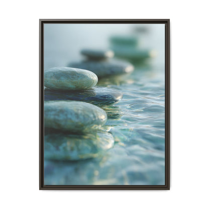 Stone Framed Canvas Wall Art- Zen Wall Decor