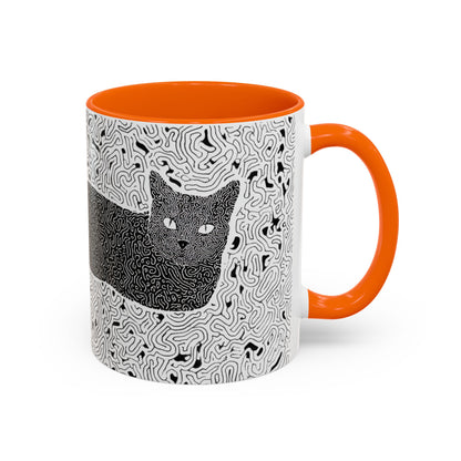 Black Cat Minimalist Coffee Mug