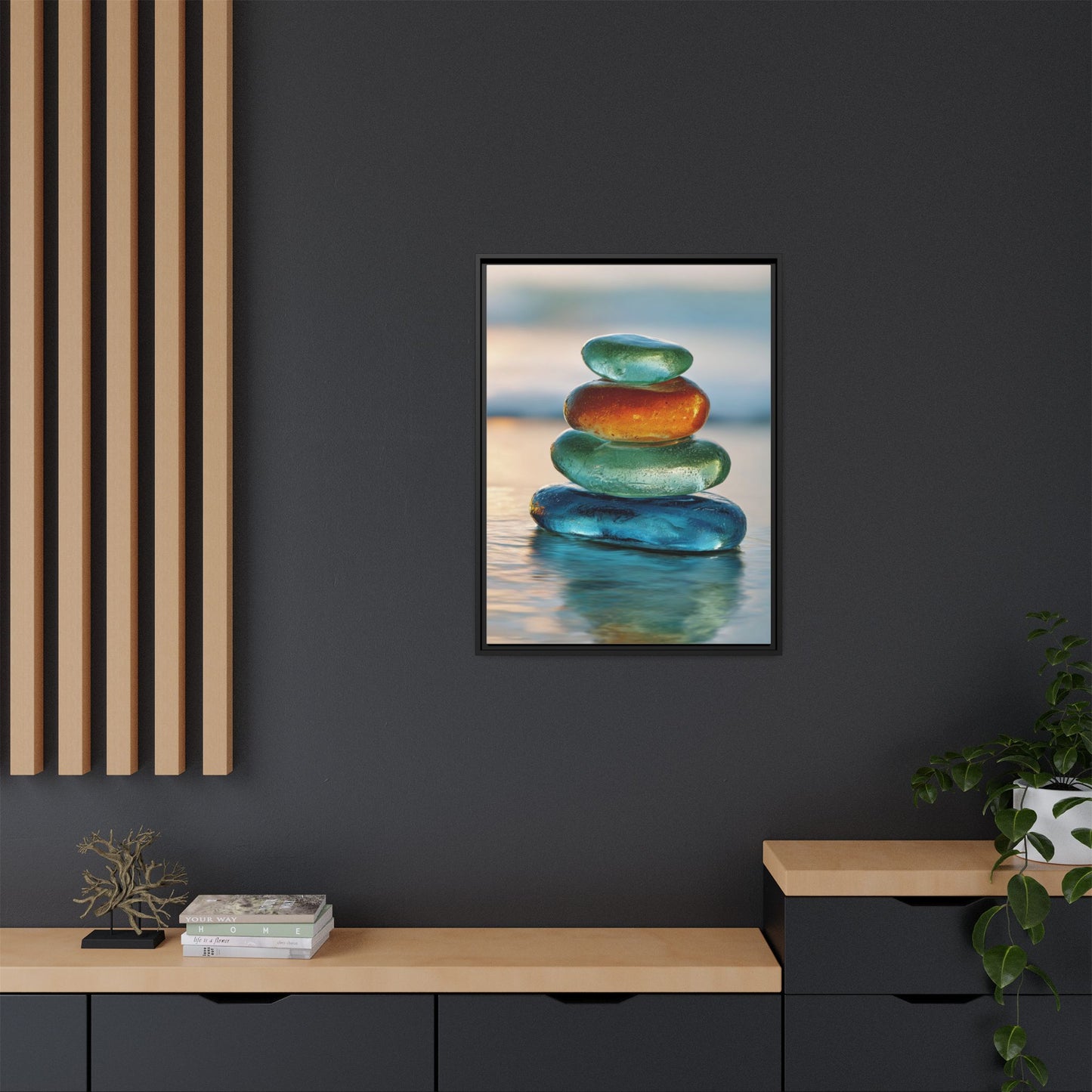 Stone Framed Canvas Wall Art
