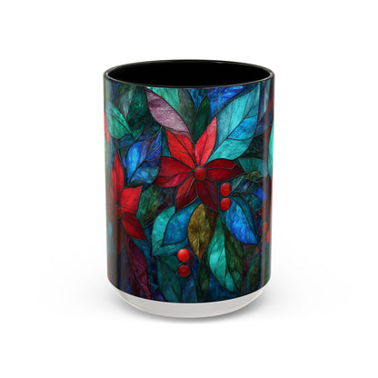 Christmas Poinsettia Floral Coffee Ceramic Mug
