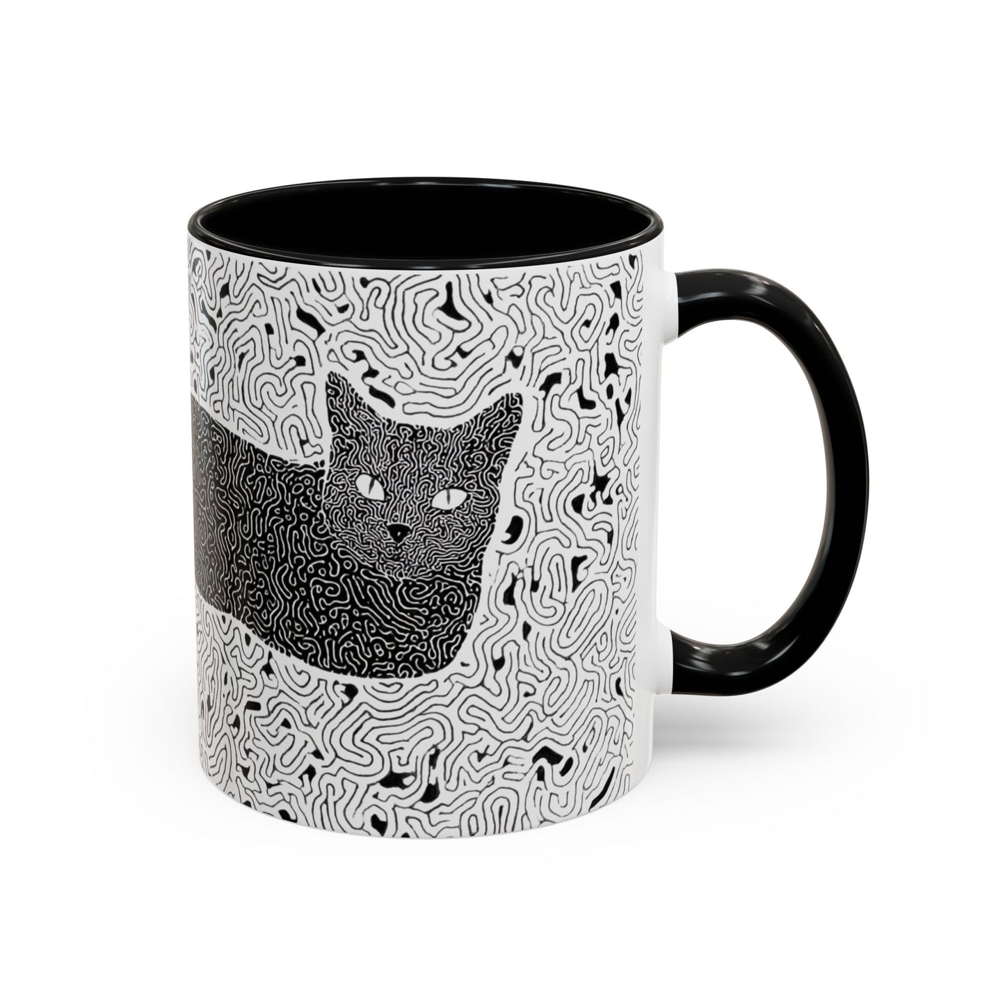 Black Cat Minimalist Coffee Mug
