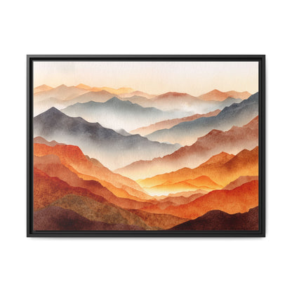 Abstract Mountains Framed Canvas Wall Art