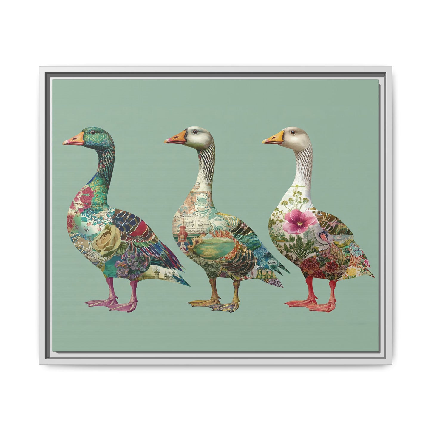 Dopamine Goose Framed Canvas Wall Art