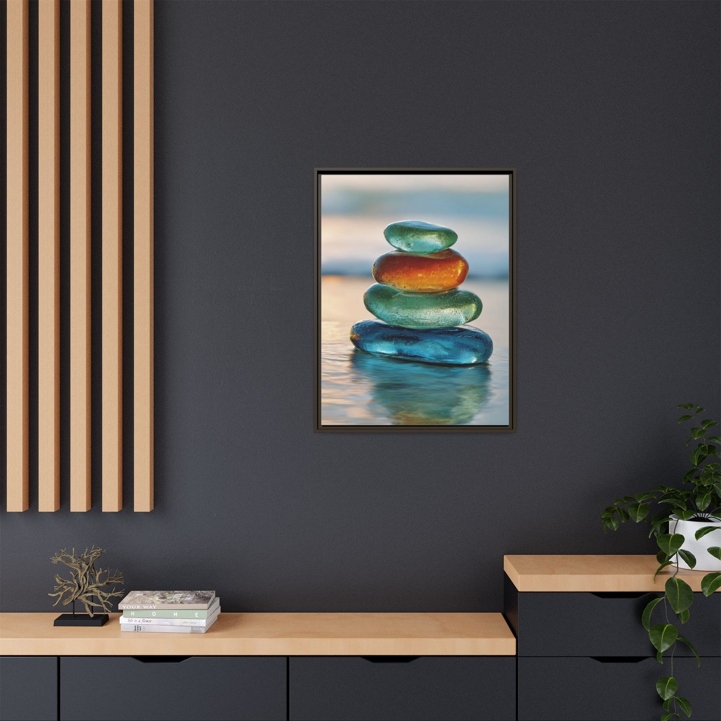 Stone Framed Canvas Wall Art