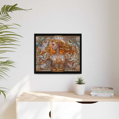 The Sun Woman Framed Canvas Wall Art