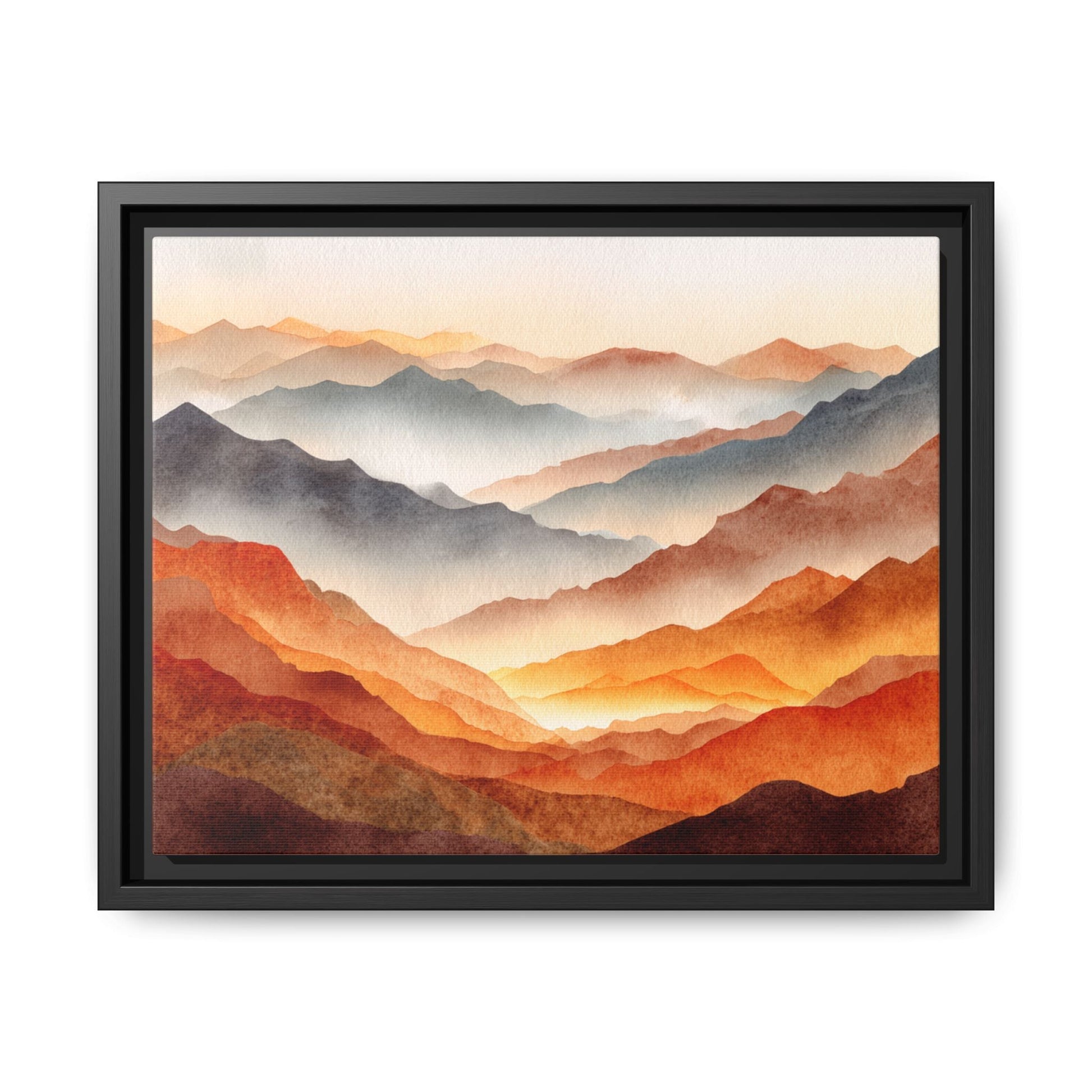 Abstract Mountains Framed Canvas Wall Art