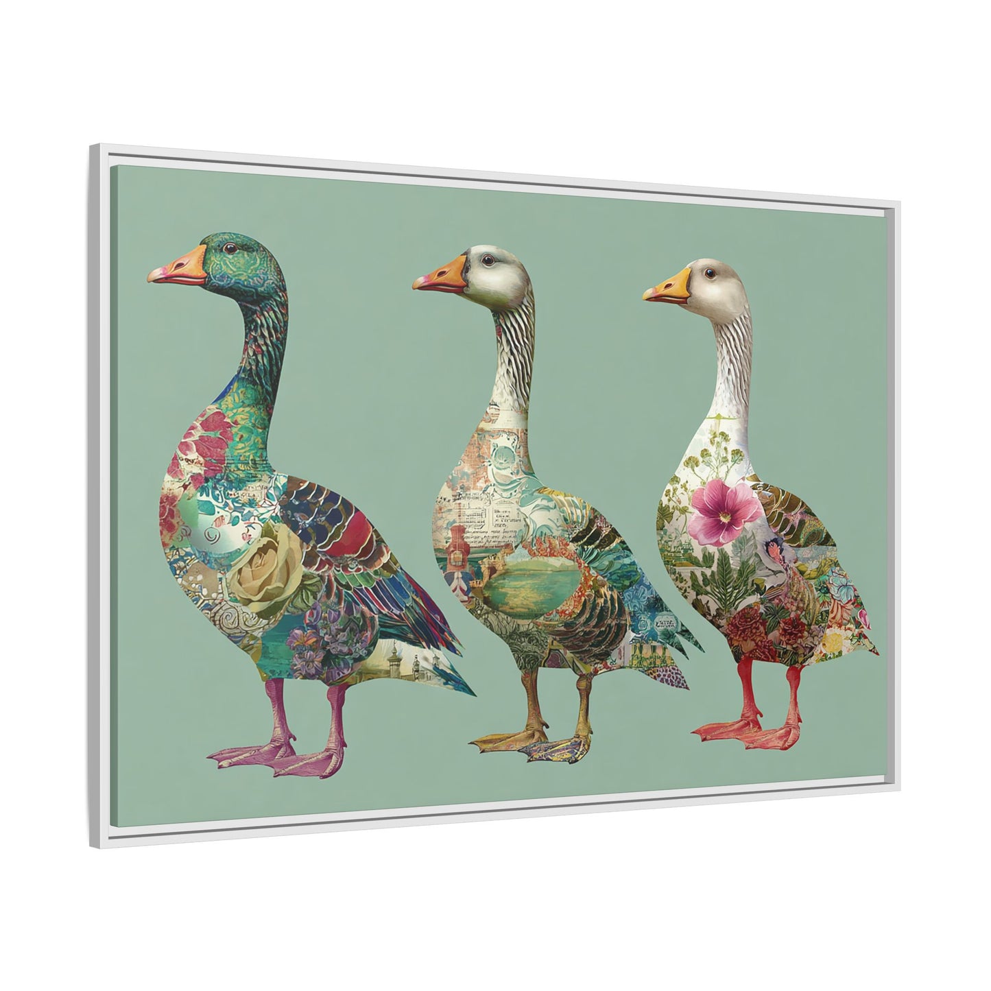 Dopamine Goose Framed Canvas Wall Art