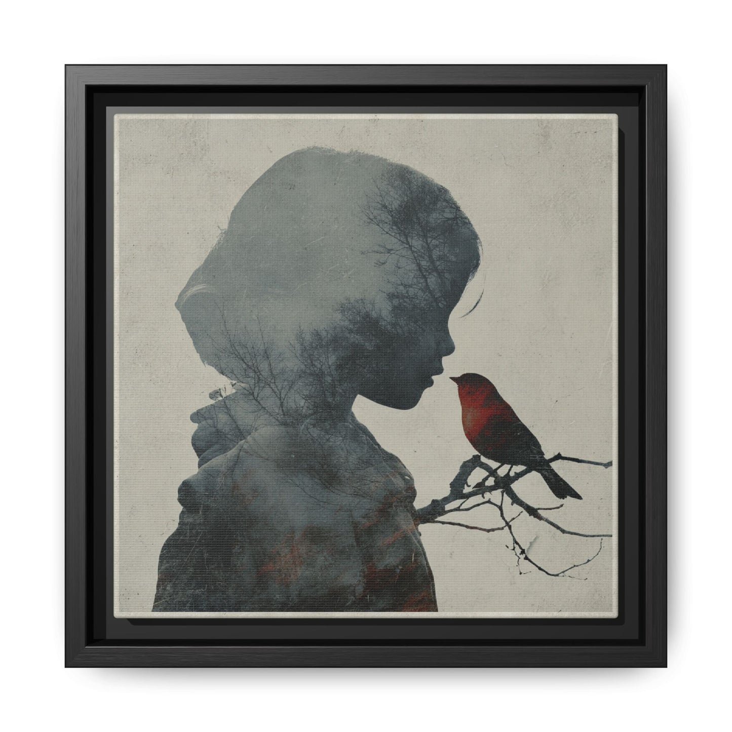 Child And Bird Silhouette