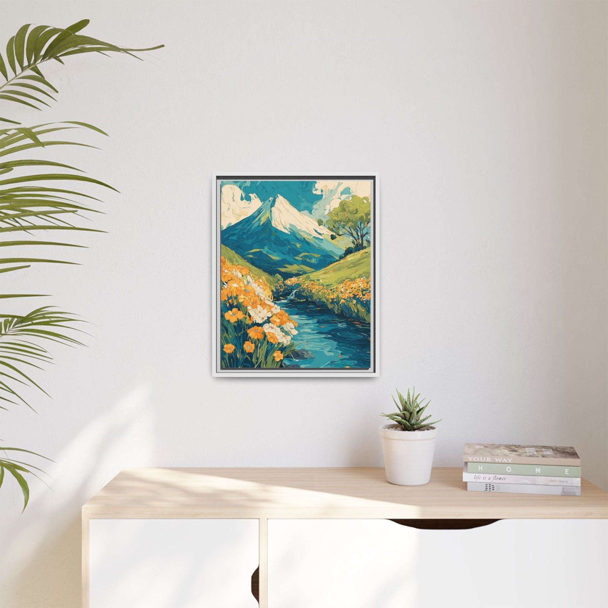 Mt Fuji Painted Style Canvas Wall Art
